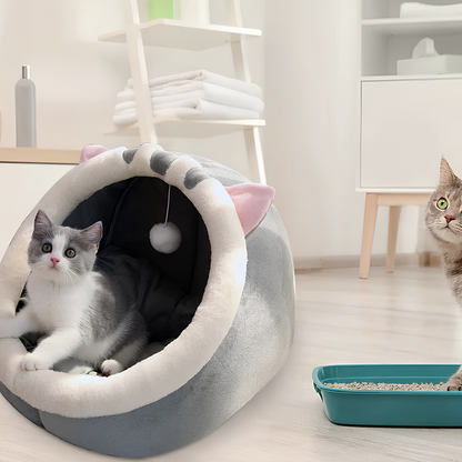 Diva Claws™ Furry House – Cat Bed Cushion